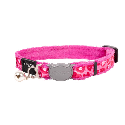Collar Para Gato Fashioncat Estampado Rosa Rogz Ajustable 20-31cm_0