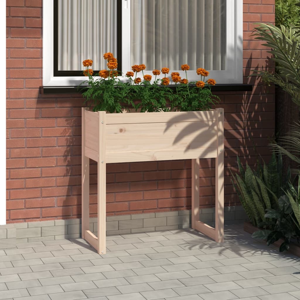 Jardinera De Madera Maciza De Pino 78x40x81 Cm_1