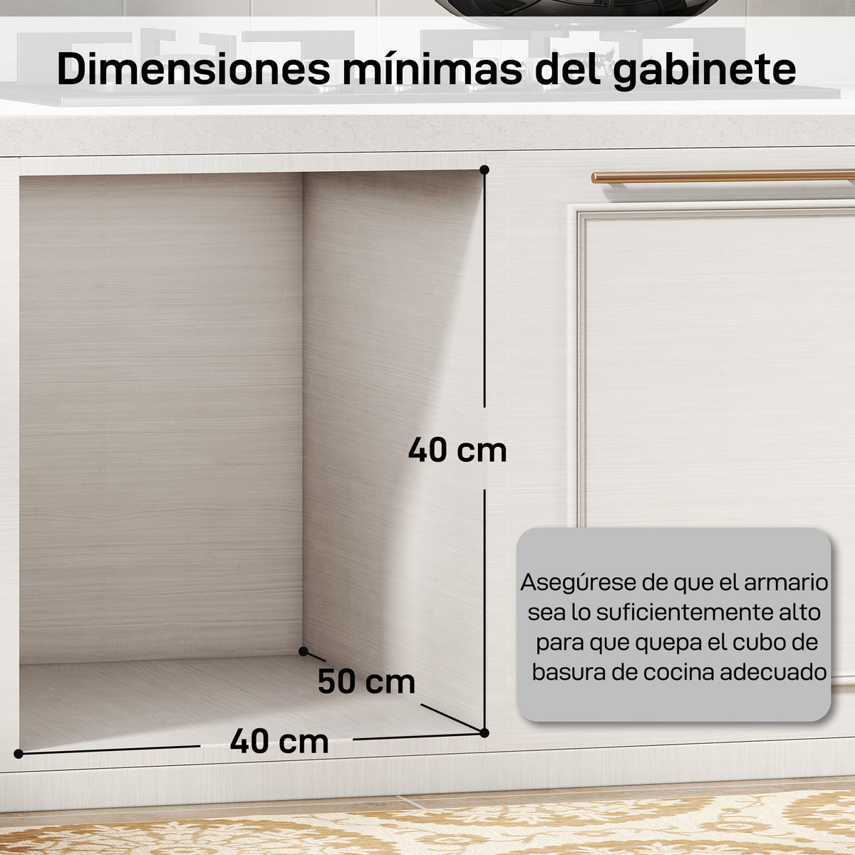 Caixote De Lixo Homcom Abs, Pp Cinzento Claro 48x34.3x35.1 Cm_5