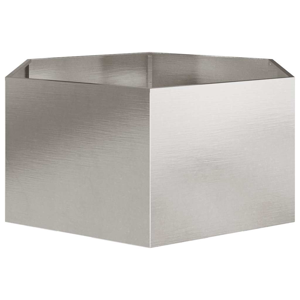 Jardinera Hexagonal De Acero Inoxidable 104x90x45 Cm_4