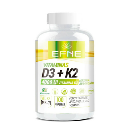 Vitamina D3 + K2 Efne 4000ui Con Mk-7 Natural ( Extracto De Natto ) (sistema Inmune Top, Apatía, Cansancio)_3