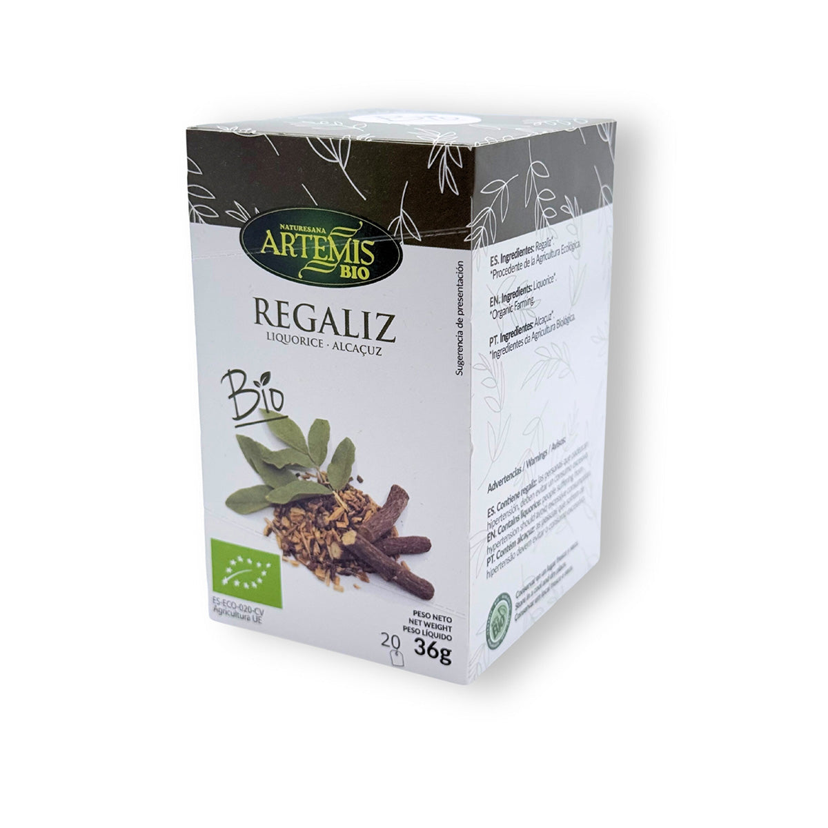 Infusión Regaliz ECO Artemis BIO 20 bolsitas 36g