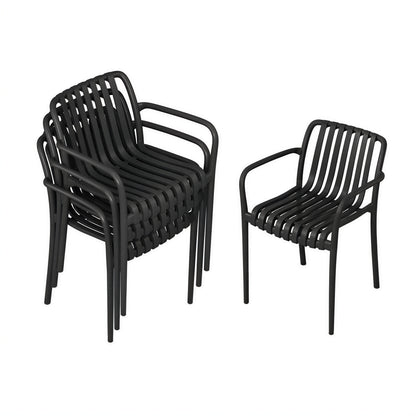 Sillas De Jardín Outsunny Pp Negro 55x58.5x81.5 Cm_5