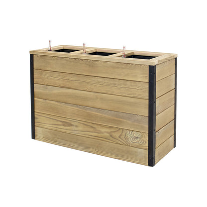 Jardinera Con Autorriego De Madera Nidum Interior Y Exterior Hortalia 86x34x60 Cm_2