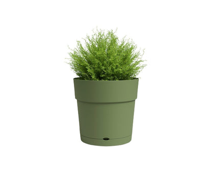 Artevasi Macetero Verde Capri 20 Cm Con Reserva De Agua De Plástico Reciclado_0