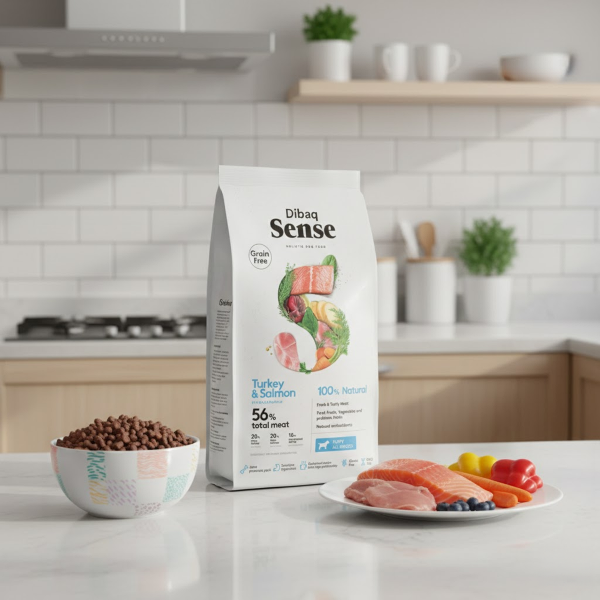 Dibaq Sense Grain Free Salmón Y Pavo (cachorro) 2 Kg_3