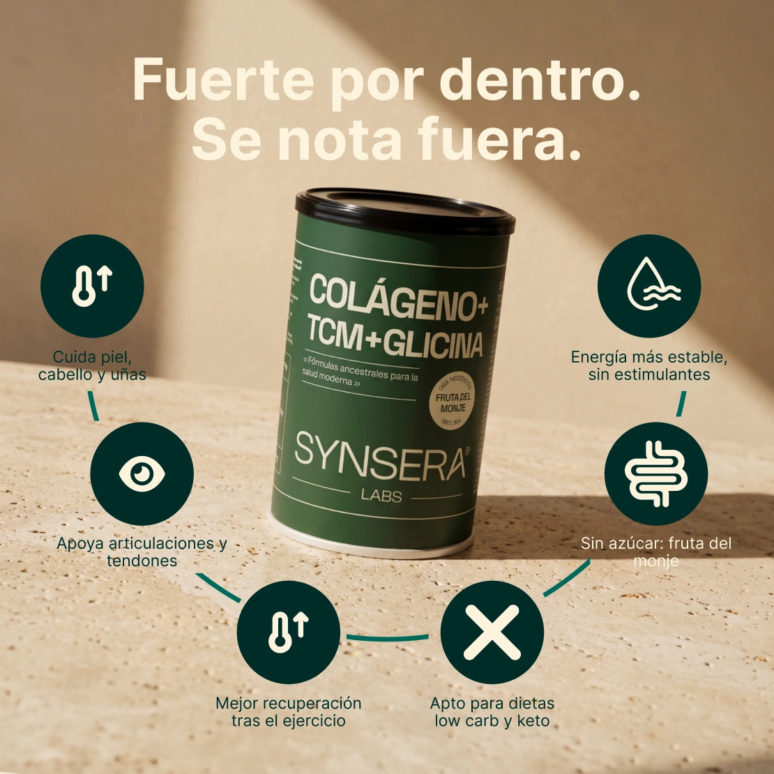 Colágeno + Tcm + Glicina Sabor Vainilla 350 G Synsera Labs_2