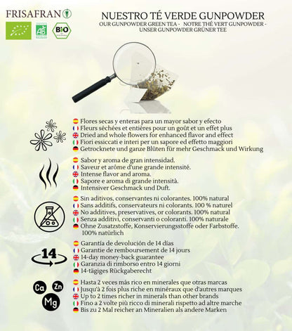 Té Verde Gunpowder Menta Ecológico Pirámides - Calidad Y Sabor | Frisafran 30 Uds_4