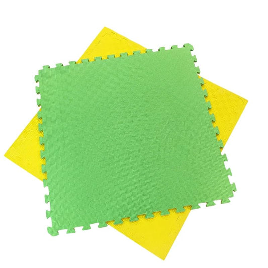 Artatami® Tatami Puzzle 1x1x20 mm Amarillo - Verde Pack Ahorro【4 Unidades】Gimnasios - Fitness - Pilates - Yoga_0