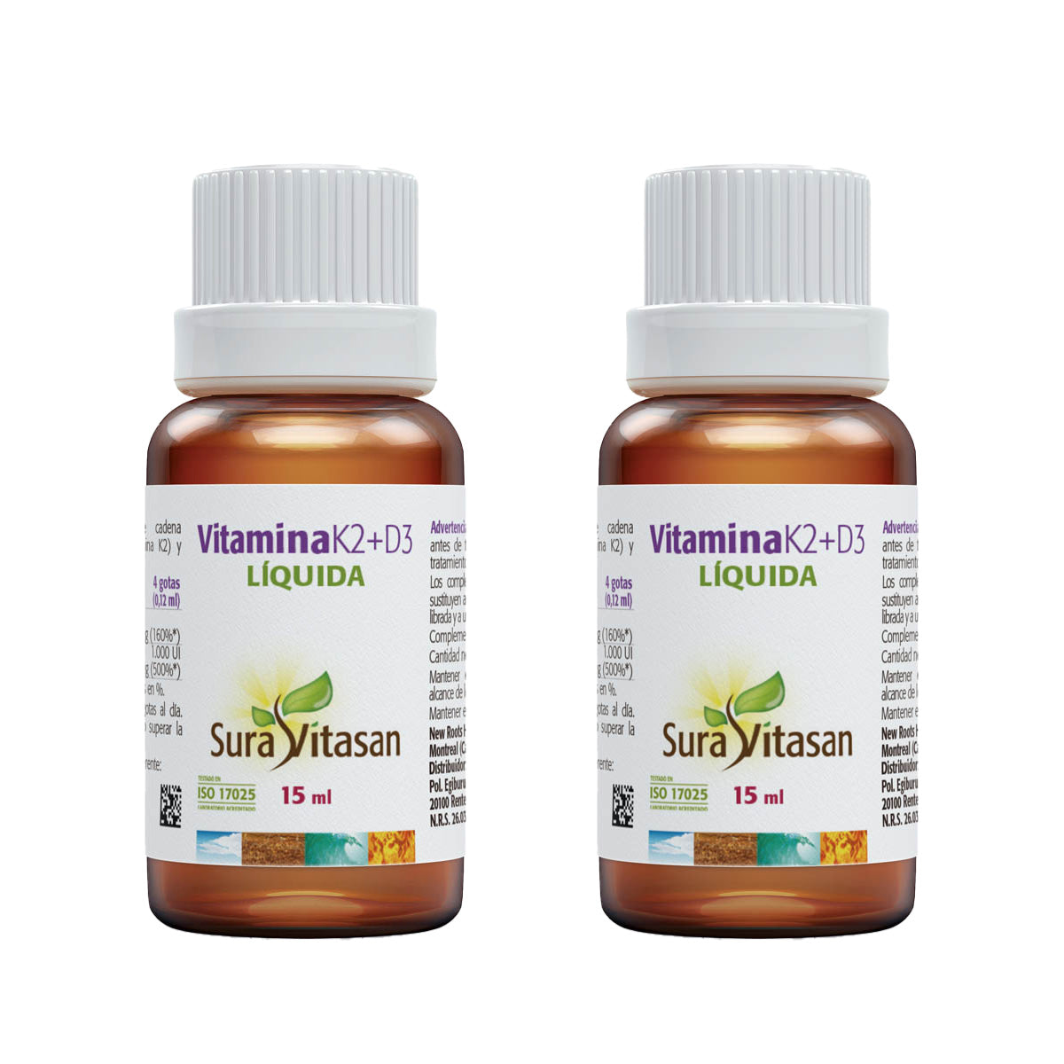 Pack 2x Vitamina K2+D3, Sura Vitasan,15 ml
