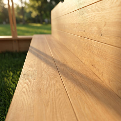 Outsunny Arenero Para Niños De Madera Con Toldo Ajustable 106x106x115 Cm Natural_4