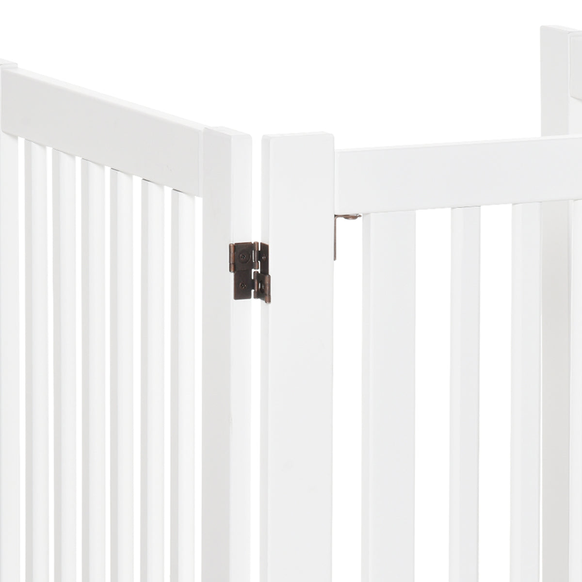 Pawhut Barrera Para Perros Plegable De Madera Con 1 Puerta 155x35,5x76 Cm Blanco_3
