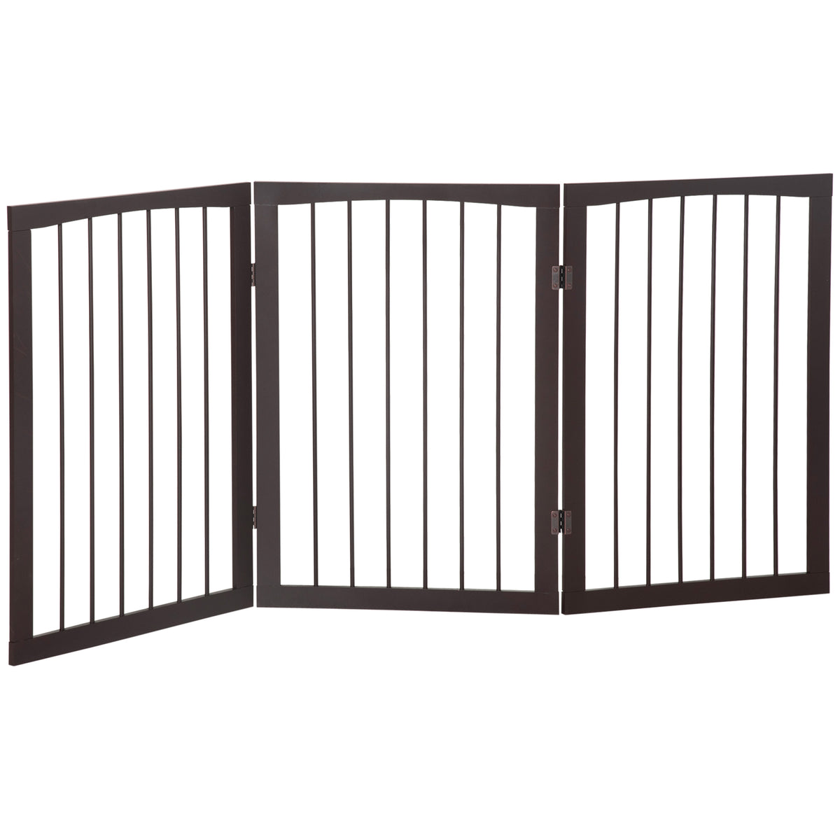 Pawhut Barrera De Seguridad Plegable Perros Pequeños 160x76 Cm Para Puertas Café_0