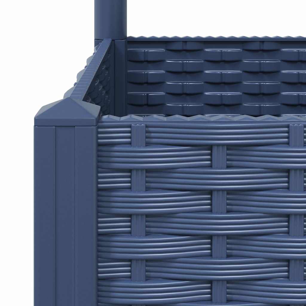 Jardinera Con Enrejado Pp Azul Gris 120x40x136 Cm_5