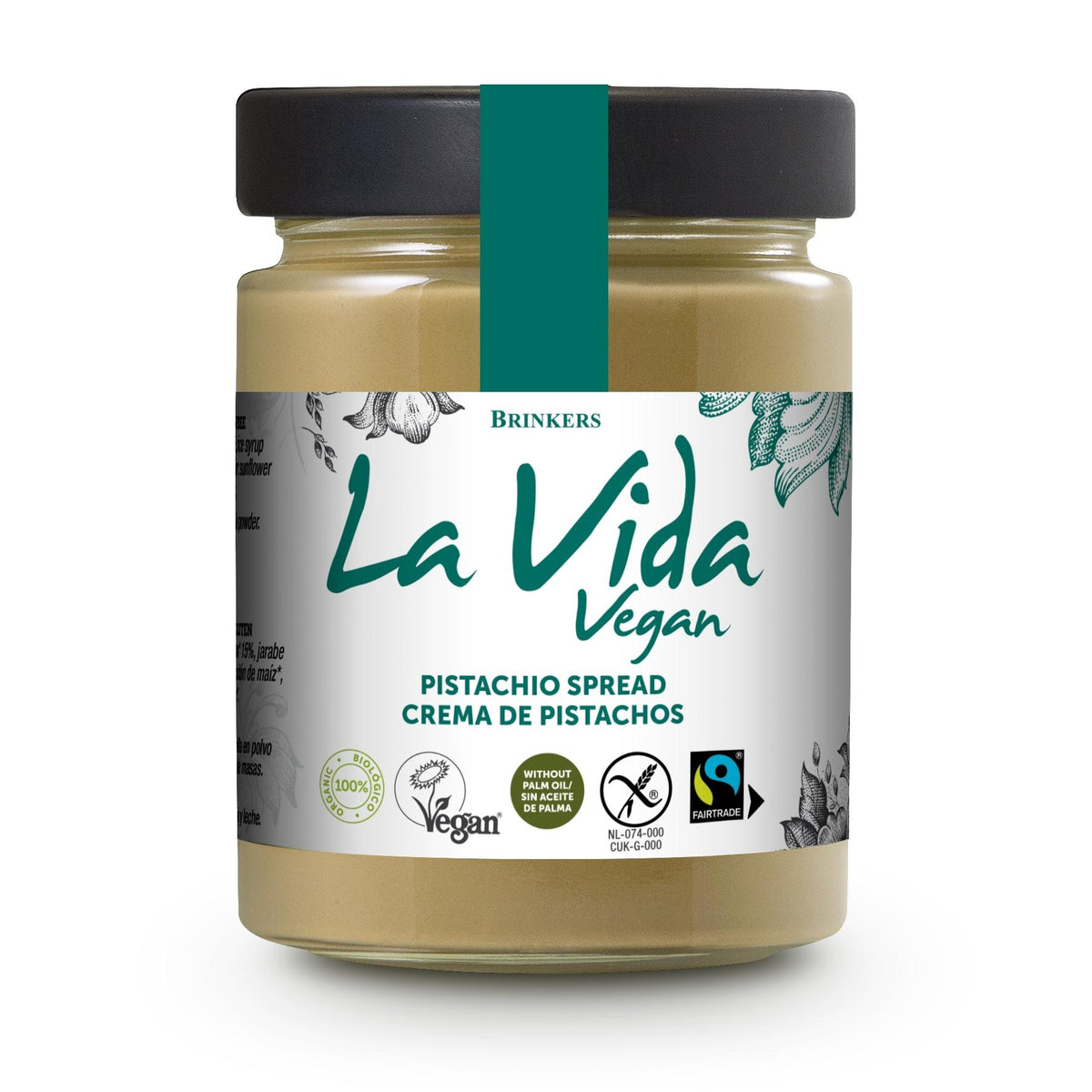 Crema para untar de Pistacho BIO Vegana La Vida Vegan 270 gr