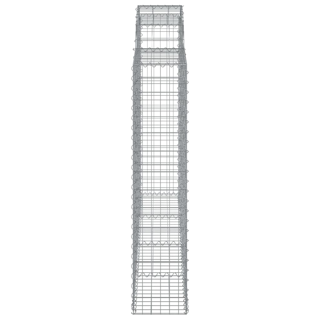 Cestas De Gaviones 2 Uds Forma De Arco Hierro 200x30x140/160 Cm_4