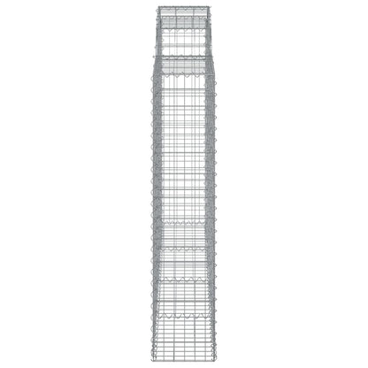 Cestas De Gaviones 2 Uds Forma De Arco Hierro 200x30x140/160 Cm_4
