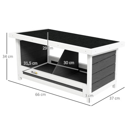Pawhut Ponedero Para Gallinas De Madera Con 2 Departamentos Gris_2