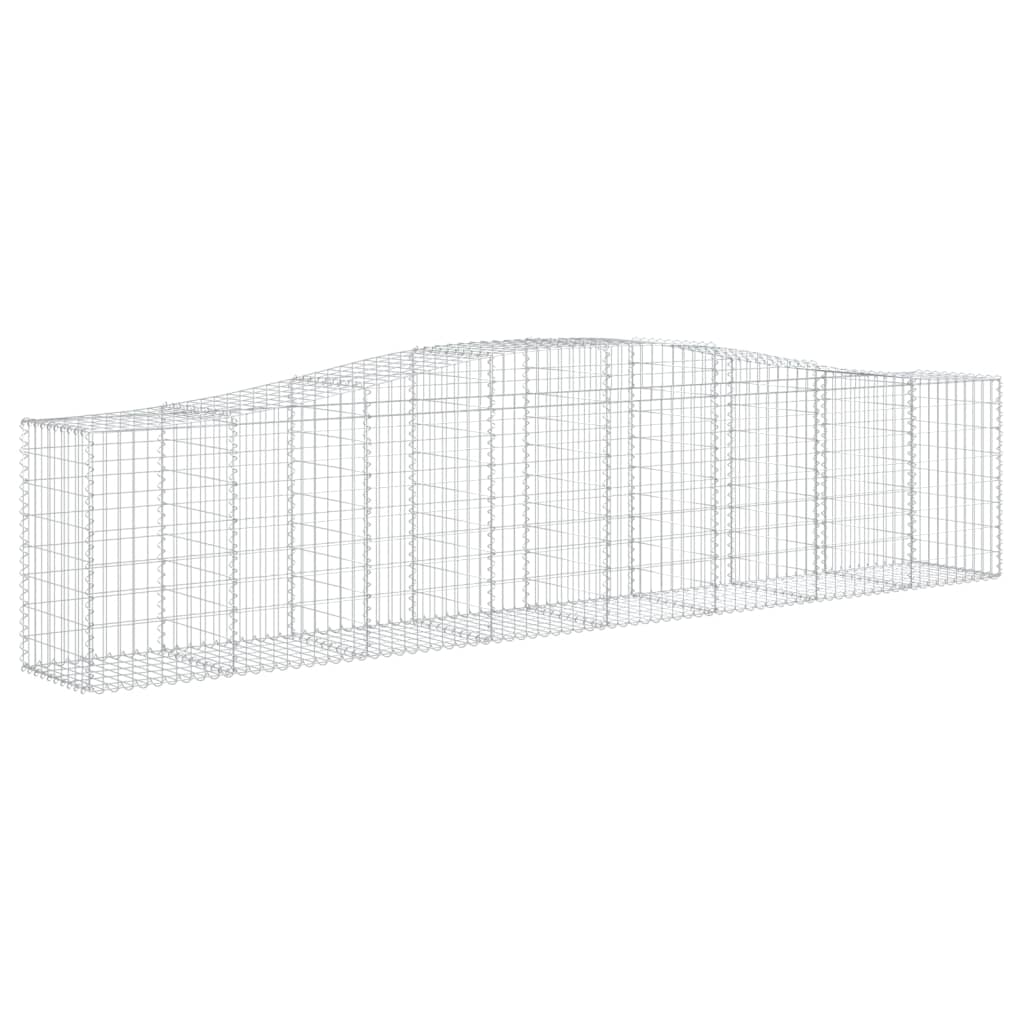 Cestas De Gaviones 15 Uds Forma De Arco Hierro 400x50x80/100 Cm_2