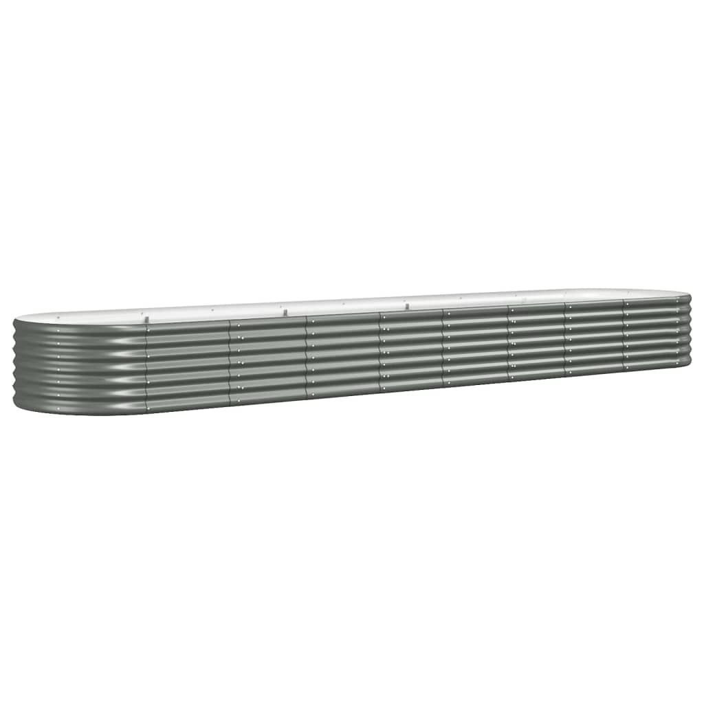Jardinera Arriate Acero Galvanizado Gris 368x80x36 Cm_0