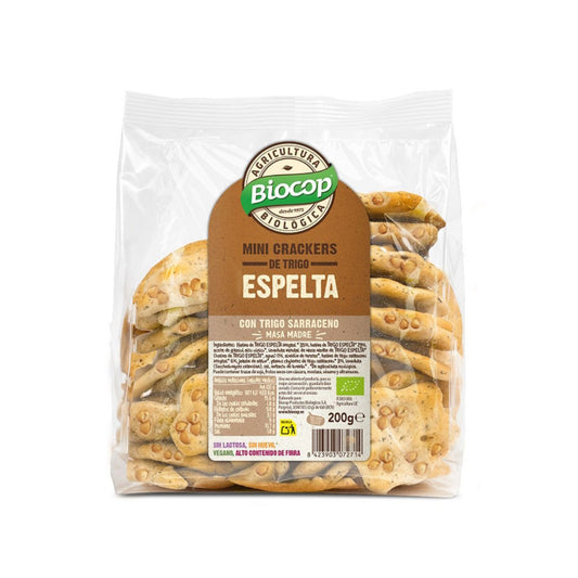 Mini Crackers de Espelta y Trigo Sarraceno Biocop 250 g