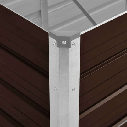 Arriate De Acero Galvanizado Marrón 240x80x45 Cm_5
