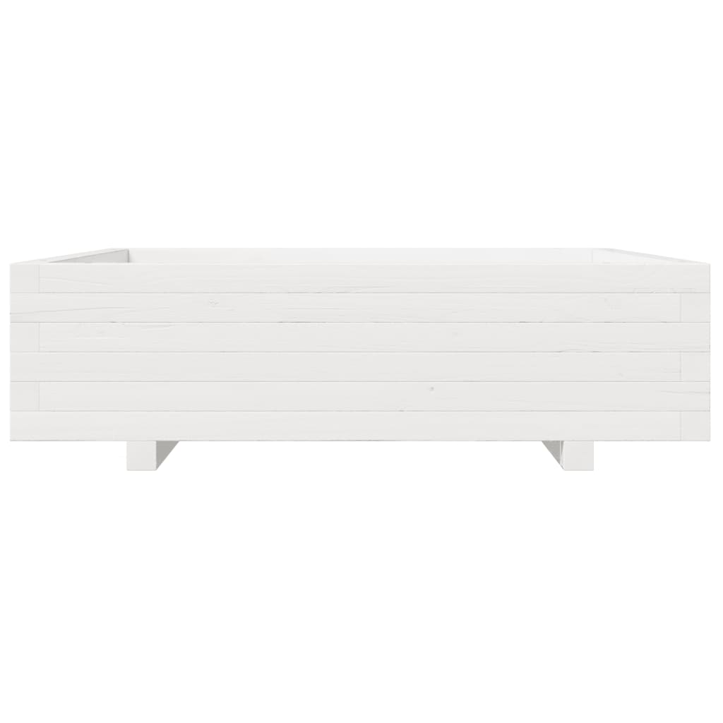 Jardinera De Madera Maciza De Pino Blanco 90x90x26,5 Cm_4