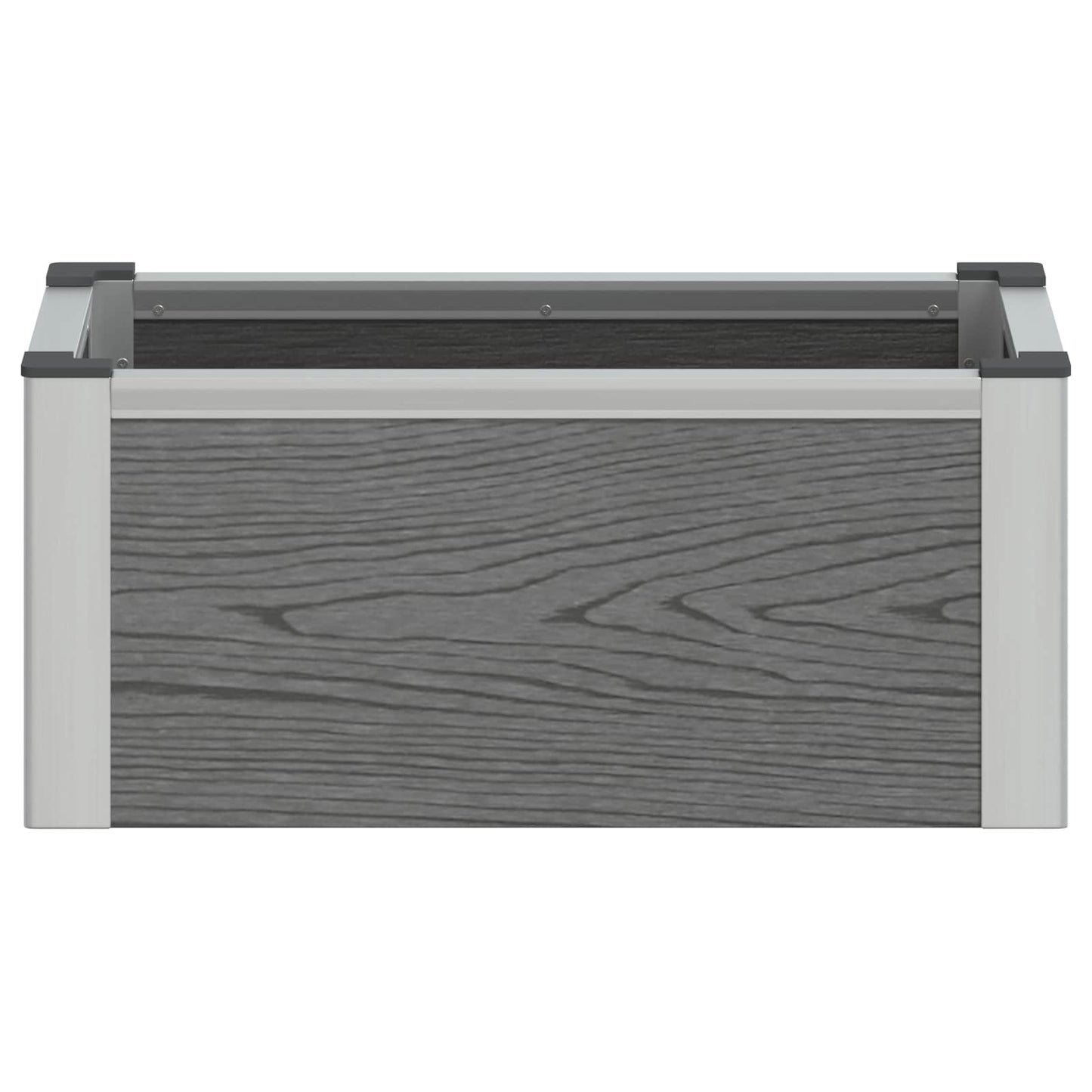Arriate Elevado Gris 50 X 30 X 22 Cm Wpc Y Aluminio_3