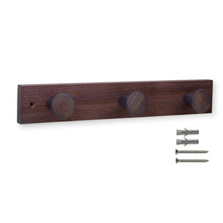 Colgador fresno 3 pomos con textura Lila