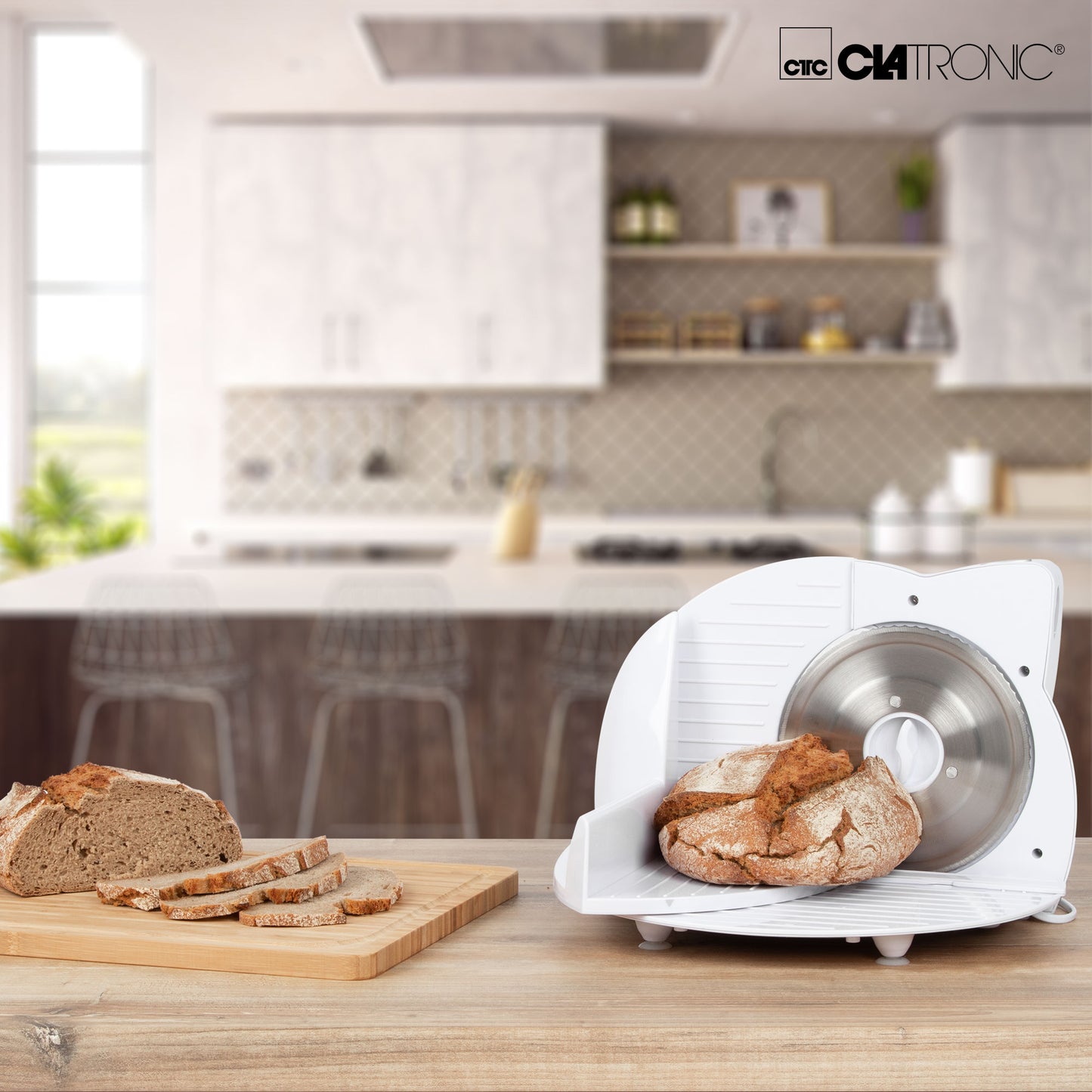 Cortafiambres Plegable, Cuchilla Especial Acero Inox., Corte Ajustable, 3 Velocidades, Compacto Clatronic As2958_1