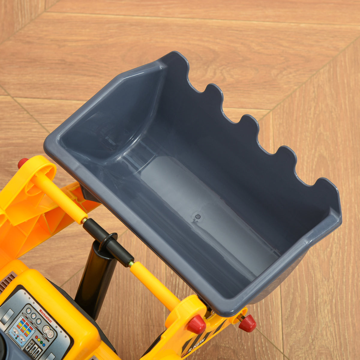 Homcom Tractor Infantil Sin Pedales Con Pala Excavadora Y Bocina 70x26x37cm_4