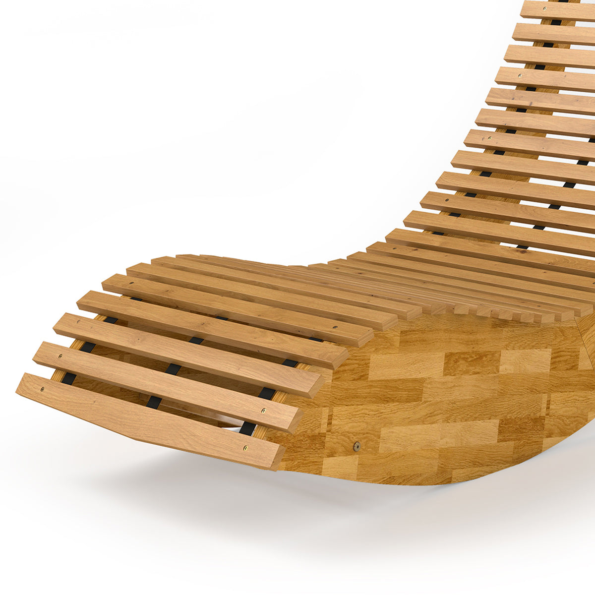 Silla Mecedora Outsunny Madera De Acacia Madera Natural 60x156x77 Cm_3