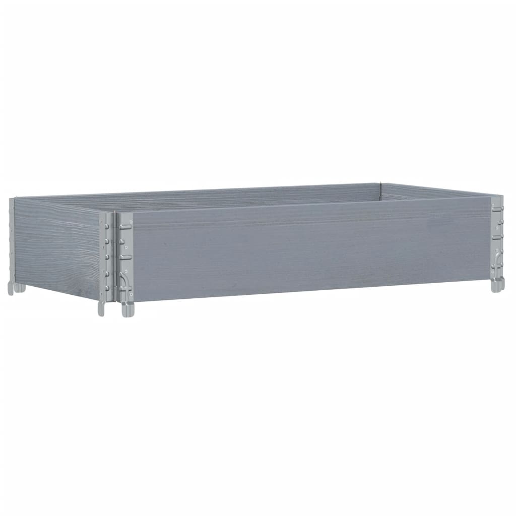 Jardinera De Madera Maciza De Pino Gris 100x50 Cm_4