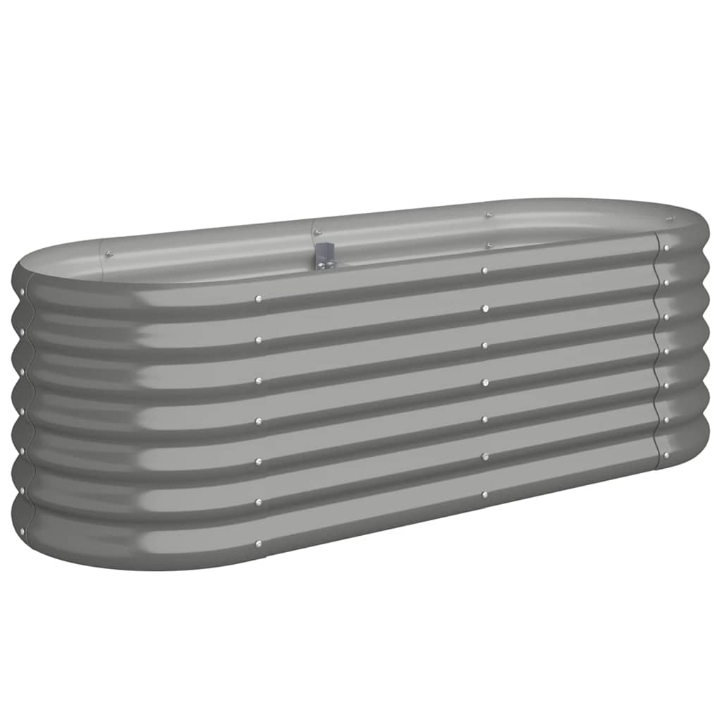 Jardinera Arriate Acero Galvanizado Gris 114x40x36 Cm_0