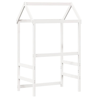 Techo De Cama Infantil Madera Maciza Blanco 118x70x176,5 Cm_5