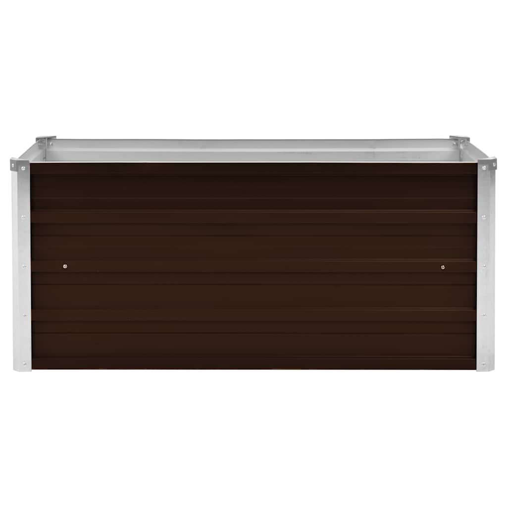 Arriate De Acero Galvanizado Marrón 100x40x45 Cm_3