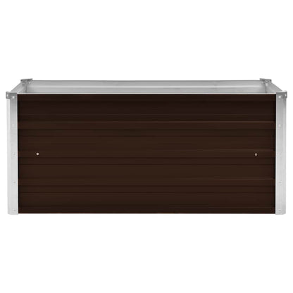 Arriate De Acero Galvanizado Marrón 100x40x45 Cm_3