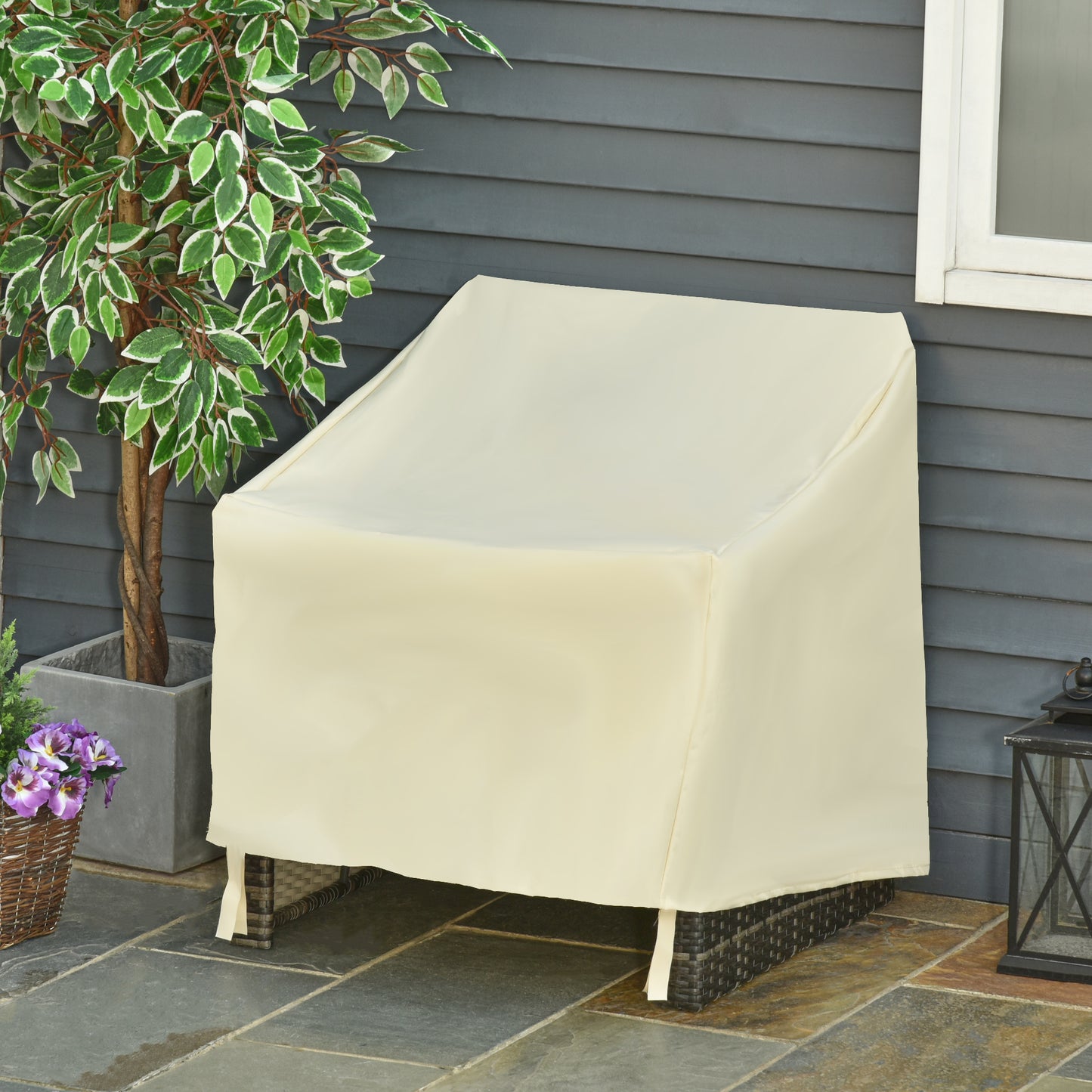 Outsunny Funda Protectora Para Sillas Cubierta Mueble Sillón Impermeable_1