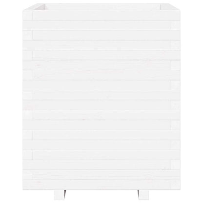Jardinera Madera Maciza De Pino Blanco 60x60x72,5 Cm_4
