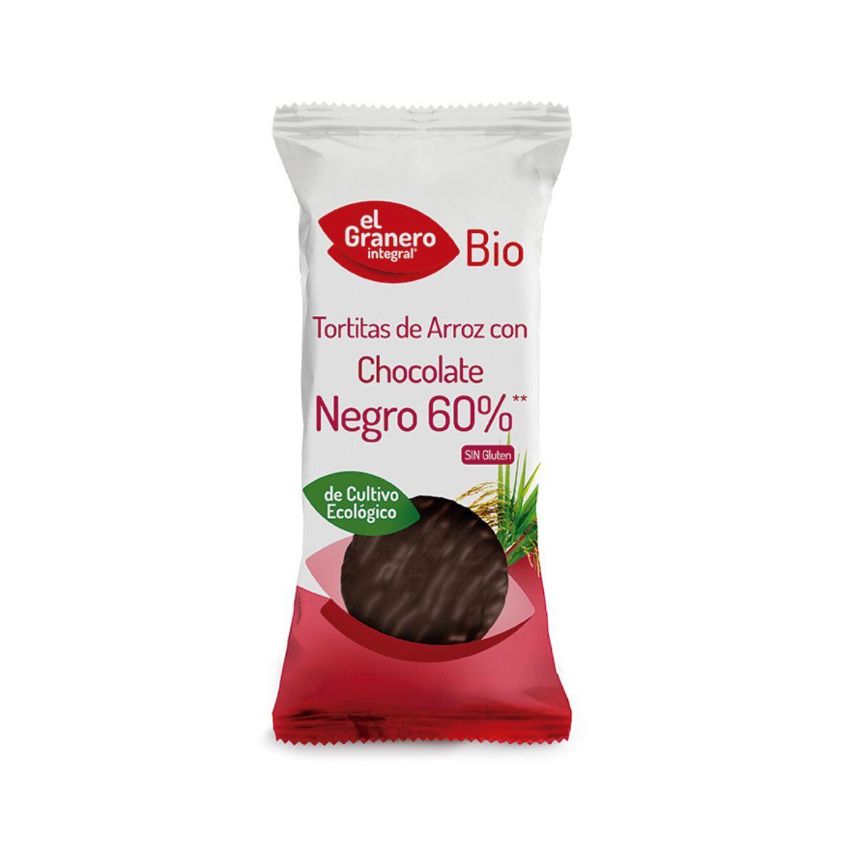 Tortitas de Arroz con Chocolate Negro 60% El Granero, 100 g