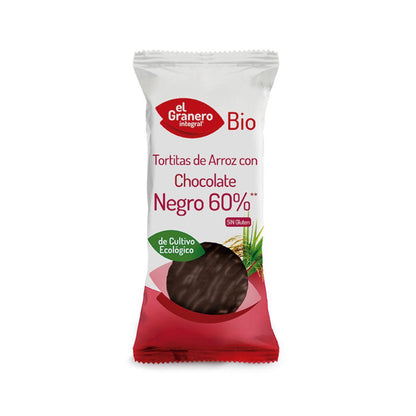 Tortitas de Arroz con Chocolate Negro 60% El Granero, 100 g
