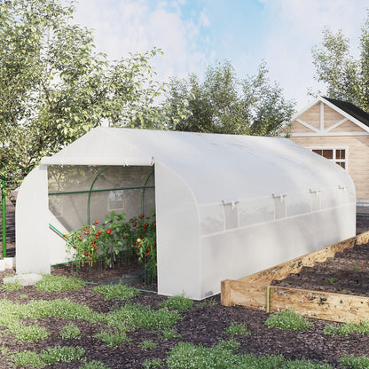 Outsunny Invernadero De Jardín 6x3x2 M Tipo Túnel Para Cultivo Plantas_1