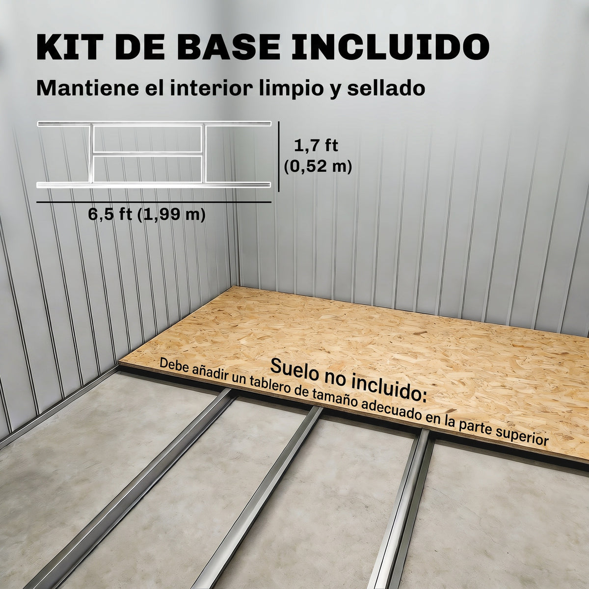 Outsunny Caseta De Jardín 213x130x185 Cm Con 2 Puertas Correderas Y 4 Ventanas_5