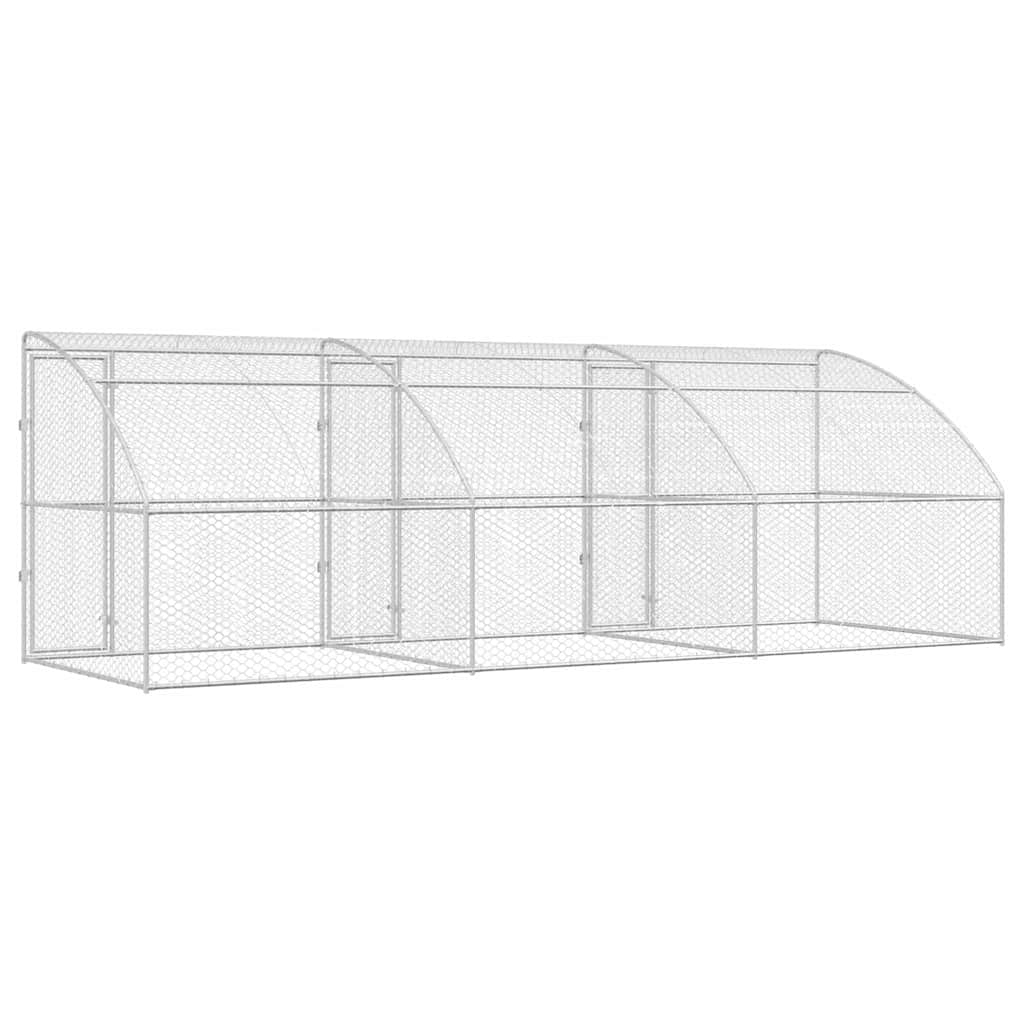 Refugio Para Perros 3 Pcs Plateado 6 X 2 X 2 M_5