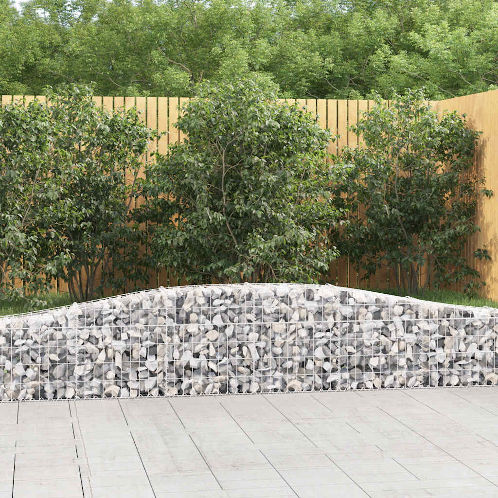 Cestas De Gaviones 9 Uds Forma De Arco Hierro 400x30x40/60 Cm_1