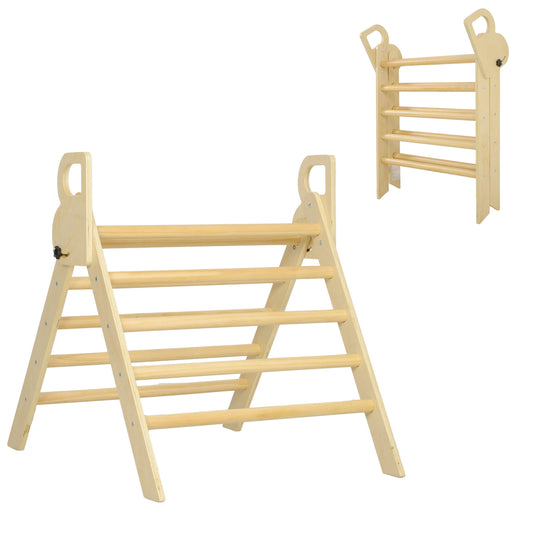 Aiyaplay Triángulo De Escalada De Madera Plegable 82x66x71 Cm Natural_0