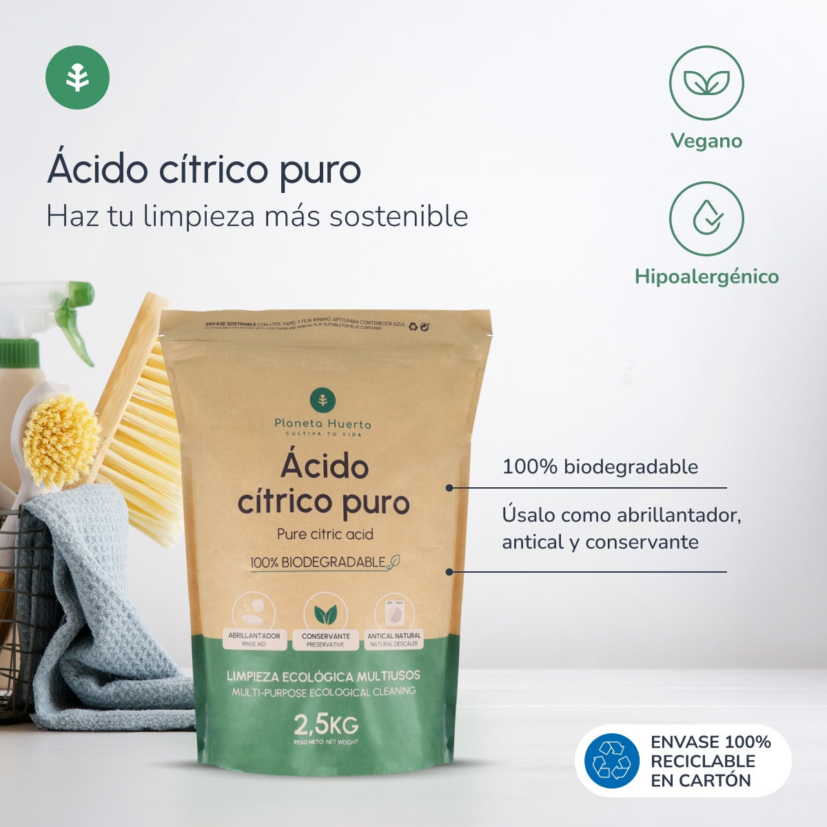 Pack 3xÁcido cítrico Planeta Huerto 2,5 Kg