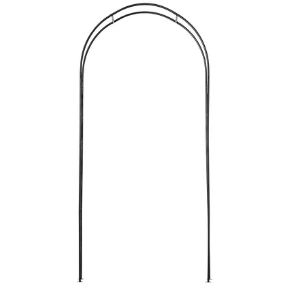 Outsunny Arco De Jardín De Metal Diseño Enrejado 114x30x230 Cm Negro_3