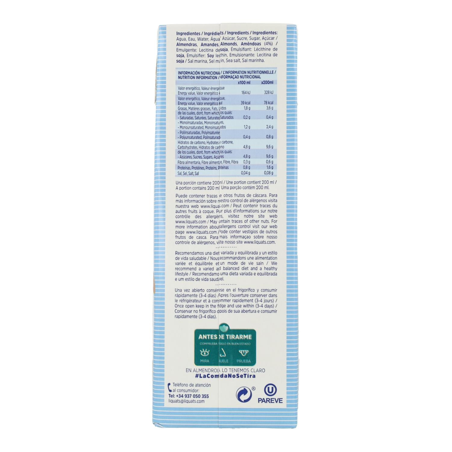 Pack 6 uds Bebida Almendra Original Almendrola 1 L