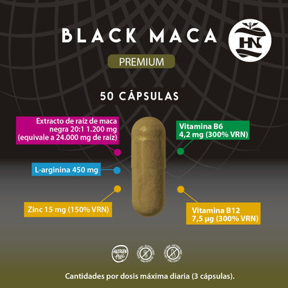 Pack Black Maca 20:1 Con L-arginina Y Zinc (50 Cápsulas) + Creatina Monohidrato En Polvo Sin Sabor (306 G)_1